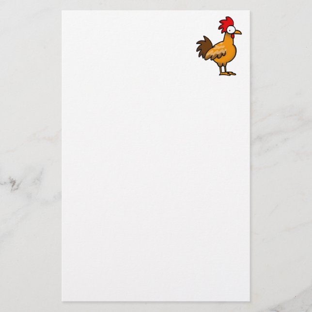 Funny rooster stationery (Front)