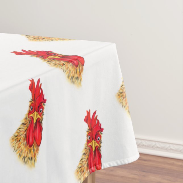 Funny Rooster Tablecloth (In Situ)