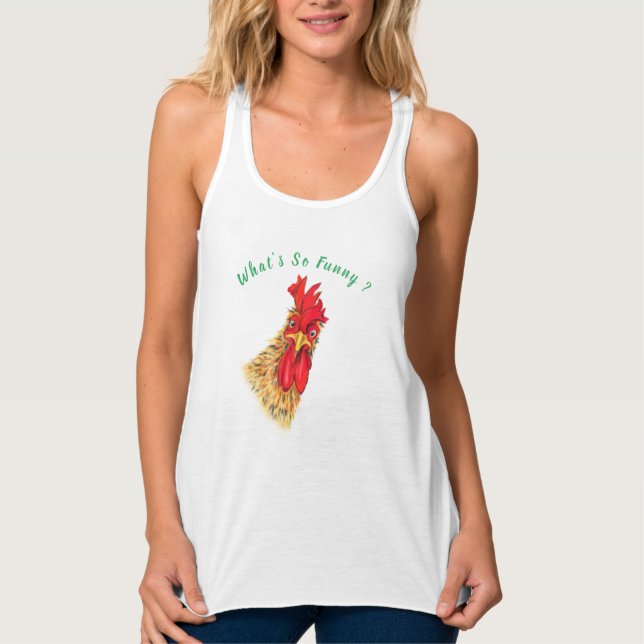 Funny Rooster Tank Top (Front)