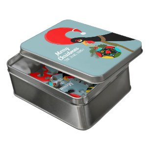 Funny Rooster with Christmas Bauble Jigsaw Puzzle