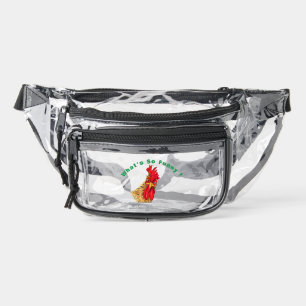 Funny Rooster with Text Catchy Clear Fanny Pack