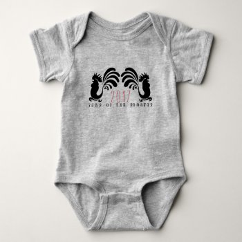Funny Rooster Year 2017 Baby Romper by 2017_Year_of_Rooster at Zazzle