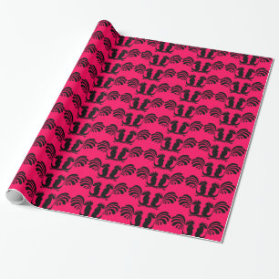 Funny Rooster Year 2017 Baby Wrapping Paper