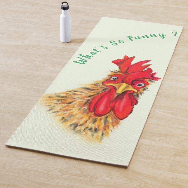 Funny Rooster Yoga Mat (In Situ)