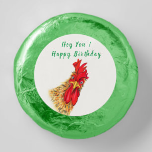 Funny Rooster Your Personalized Birthday Dipped Oreo Cookie Favors
