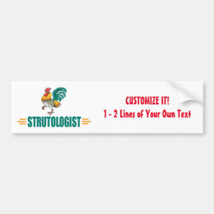 Funny Roosters Bumper Sticker