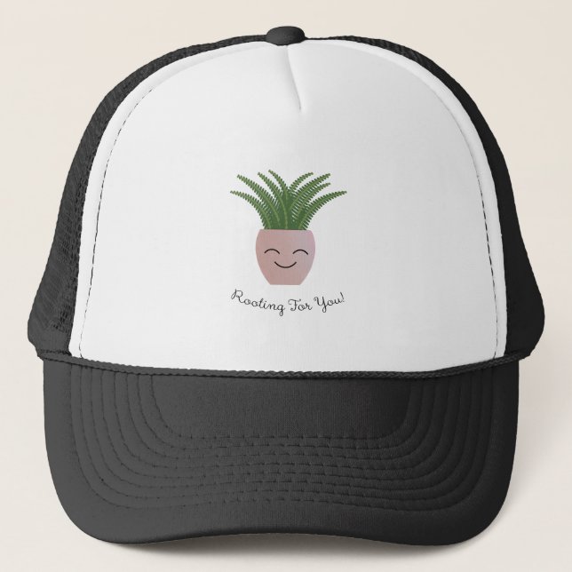Funny Rooting for You Fern Trucker Hat (Front)