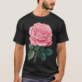 Funny Rose Art For Red Rose Florist T-Shirt