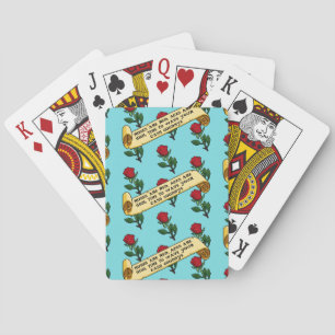 Funny Roses Are Red Aces Are High Poem Pattern Poker Cards