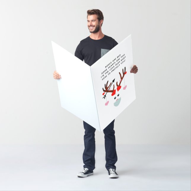 Funny Roses Are Red Girlfriend Valentines Poem Big Card (In Situ)