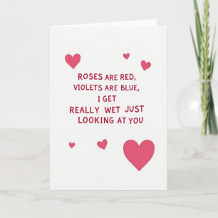 Funny Roses Are Red Naughty Card