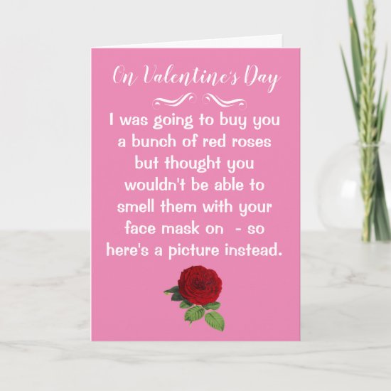 Funny Roses Lockdown Valentine's Day Card