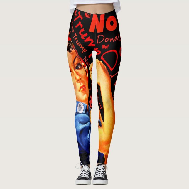 Funny "Rosie" and "No Trump" Leggings (Front)
