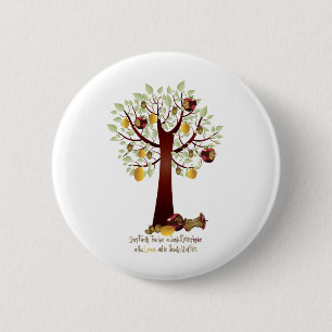 Funny Rotten Apple Family Tree Pinback Button