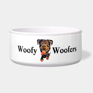 Funny Rottweiler Dog Bowl
