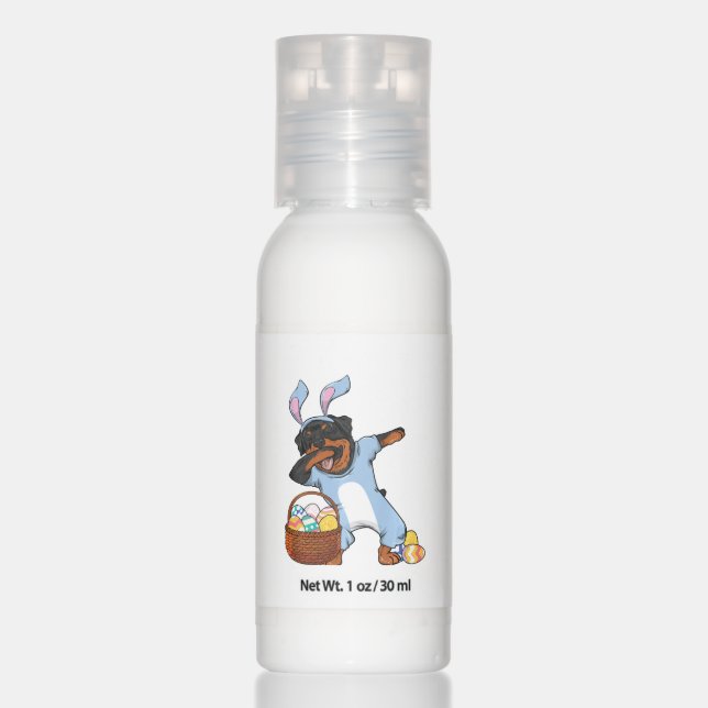 Funny Rottweiler Dog Dabbing Easter Day Gift Hand Lotion (Front)