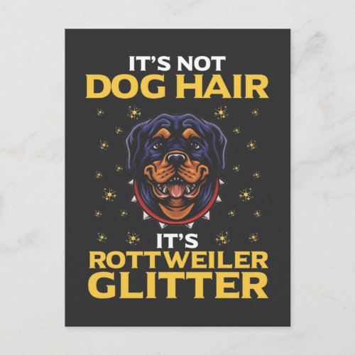 Funny Rottweiler Dog Hair Humor Postcard