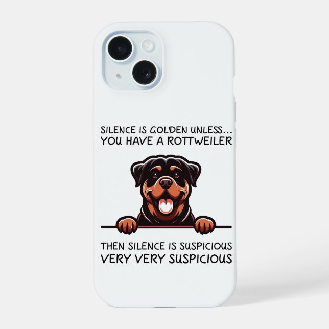 Funny Rottweiler Dog Iphone Case (Back)
