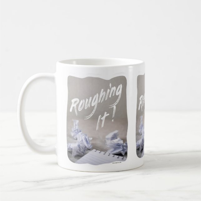 Funny Rough Draft Author Slogan Coffee Mug (Left)