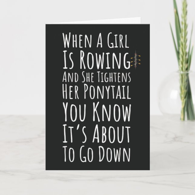 Funny Rowing Cards For Her Sports Crew Rower Humor (Front)