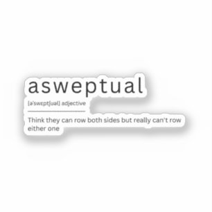 Funny rowing dictionary definition asweptual Sticker