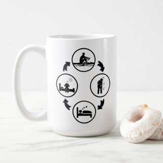 Funny rowing gift, The rowing cycle Coffee Mug