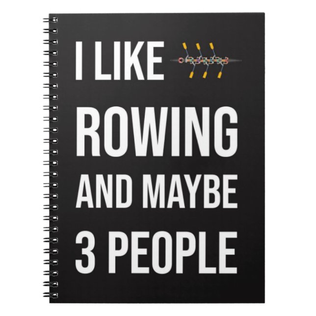 Funny Rowing Gifts For Her Crew Notebook (Front)