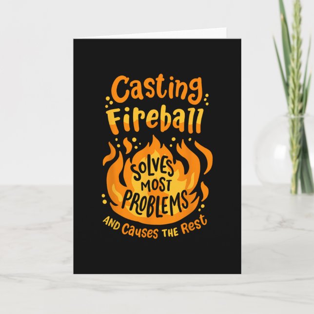 Funny Rpg Gamer Nerdy Casting Firell Solves Most P Card (Front)