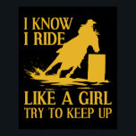 Funny Rrel Racing Gift For Women Girls Horse Racer Poster<br><div class="desc">Funny Rrel Racing Gift For Women Girls Horse Racer Cowgirl 2</div>