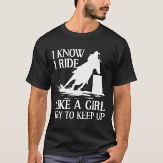 Funny Rrel Racing Gift For Women Girls Horse Racer T-Shirt