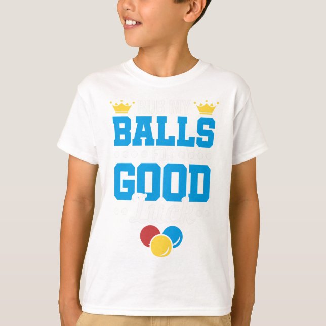 Funny Rub My For Good Luck Billiards Pool Player  T-Shirt (Front)