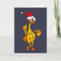 Funny Rubber Chicken Christmas Cartoon