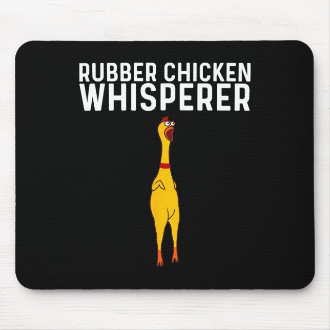 Funny Rubber Chicken Gift Men Women Rubber Chicken Mouse Pad (Front)