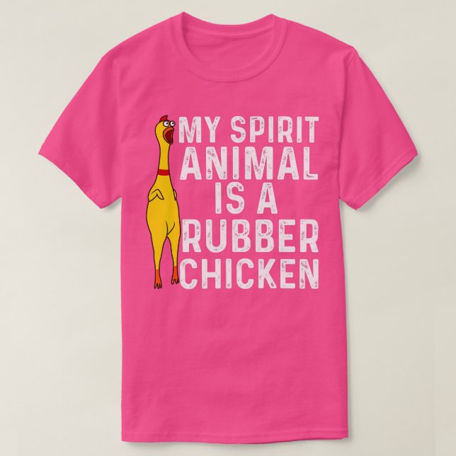Funny Rubber Chicken Gift Men Women Rubber Chicken T-Shirt (Design Front)