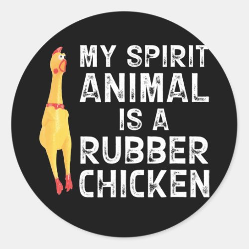 Funny Rubber Chicken Gift Men Women Rubber Classic Round Sticker