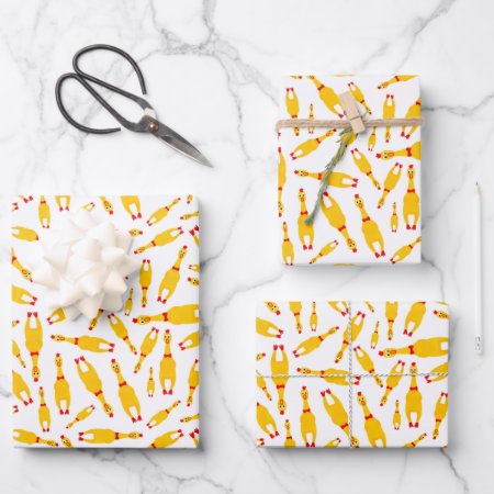 Funny Rubber Chicken Wrapping Paper Sheets