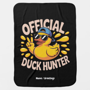 Funny Rubber Duck Hunting Cruise Squad Laughs Baby Blanket