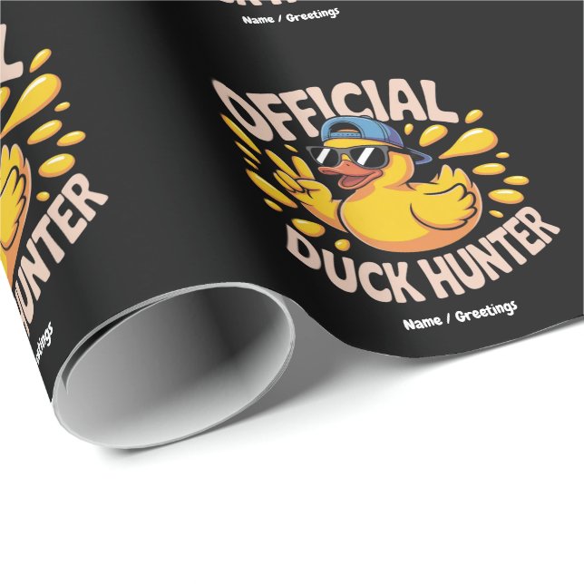 Funny Rubber Duck Hunting Cruise Squad Laughs Wrapping Paper (Roll Corner)