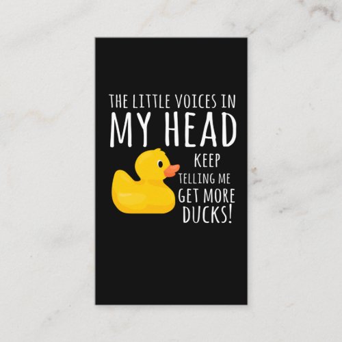 Funny Rubber Duck Little Voices in my Head Business Card