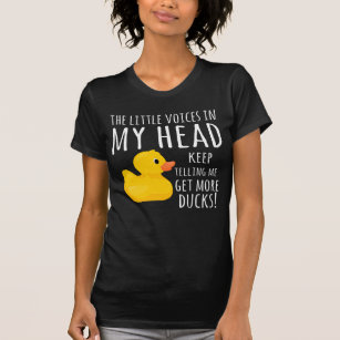 Funny Rubber Duck Little Voices in my Head T-Shirt