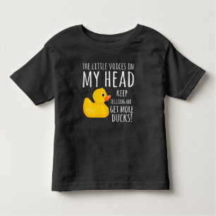 Funny Rubber Duck Little Voices in my Head Toddler T-shirt