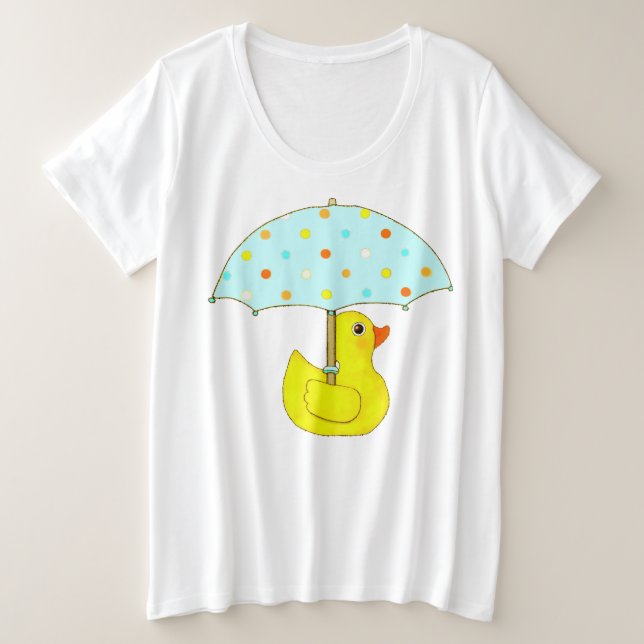 Funny Rubber Duck  Plus Size T-Shirt (Design Front)