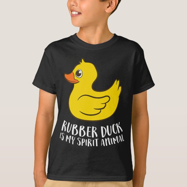 Funny Rubber Duck Spirit Animal Funny Duck  T-Shirt (Front)
