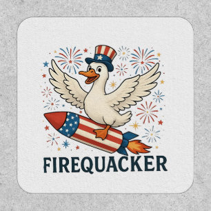 Funny Rubber Duck USA Patriotic Firequacker 4th Patch