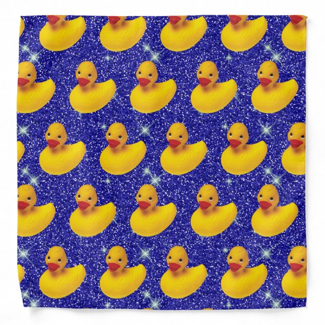 Funny Rubber Ducks Yellow Duckie Farm Animal Lover Bandana (Front)
