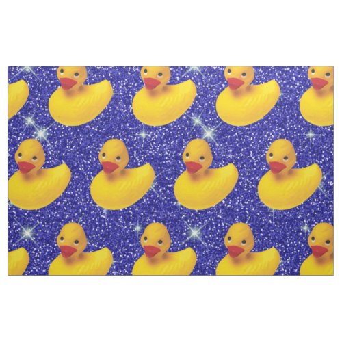 Funny Rubber Ducks Yellow Duckie Farm Animal Lover Fabric