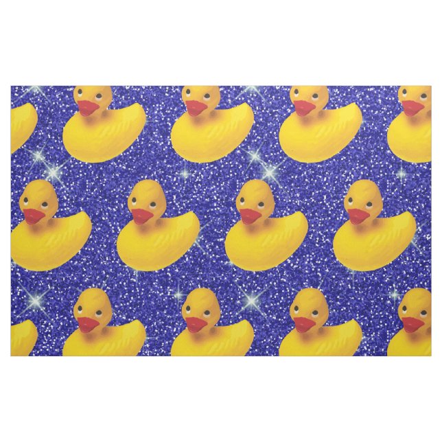 Funny Rubber Ducks Yellow Duckie Farm Animal Lover Fabric (Fat Quarter)