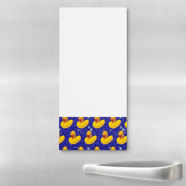 Funny Rubber Ducks Yellow Duckie Farm Animal Lover Magnetic Notepad (In Situ)