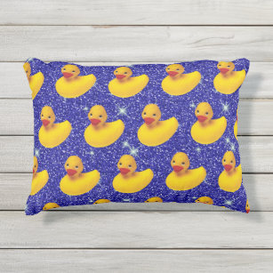 Funny Rubber Ducks Yellow Duckie Farm Animal Lover Outdoor Pillow