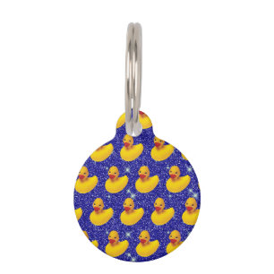 Funny Rubber Ducks Yellow Duckie Farm Animal Lover Pet ID Tag